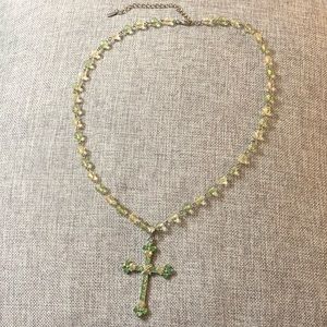 Green Cross Necklace